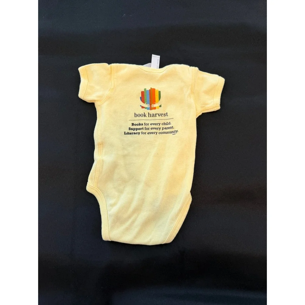 Rabbit Skins Book Baby Yellow Graphic Bodysuit 6 Months Book Harvest Literacy